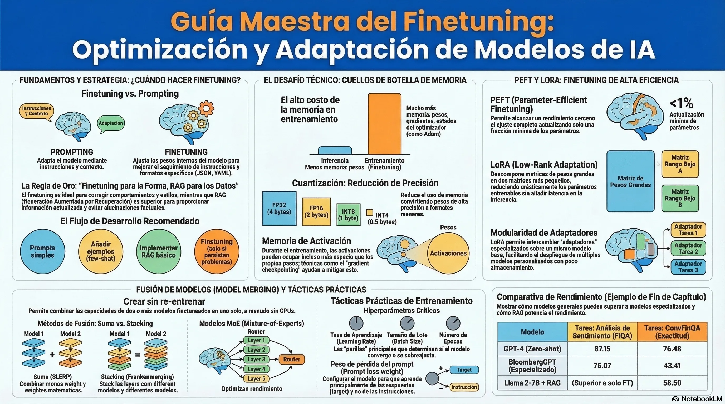 Infografía sobre Finetuning